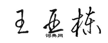 駱恆光王亞棟草書個性簽名怎么寫