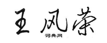 駱恆光王風榮行書個性簽名怎么寫