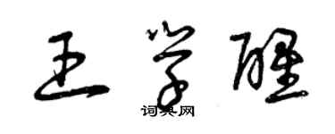 曾慶福王學醒草書個性簽名怎么寫