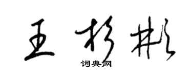 梁錦英王杉彬草書個性簽名怎么寫