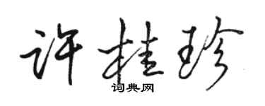 駱恆光許桂珍行書個性簽名怎么寫