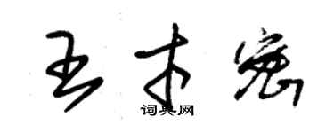 朱錫榮王才密草書個性簽名怎么寫