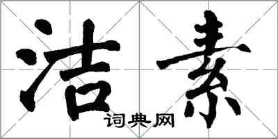 翁闓運潔素楷書怎么寫