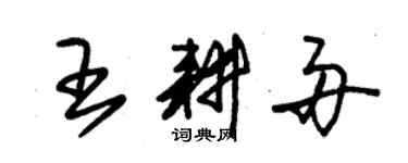 朱錫榮王耕舟草書個性簽名怎么寫