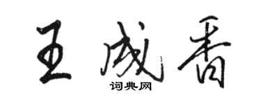 駱恆光王成香行書個性簽名怎么寫