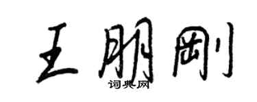王正良王朋剛行書個性簽名怎么寫