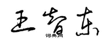 曾慶福王智東草書個性簽名怎么寫