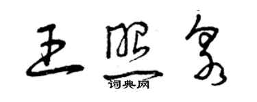 曾慶福王照泉草書個性簽名怎么寫