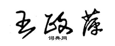 朱錫榮王政萍草書個性簽名怎么寫