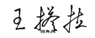 駱恆光王搭拉草書個性簽名怎么寫