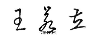 駱恆光王若立草書個性簽名怎么寫