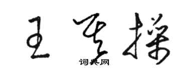 駱恆光王其操草書個性簽名怎么寫