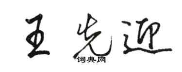駱恆光王先迎行書個性簽名怎么寫