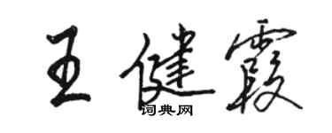 駱恆光王健霞行書個性簽名怎么寫