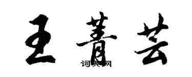 胡問遂王菁芸行書個性簽名怎么寫