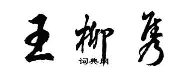 胡問遂王柳雋行書個性簽名怎么寫