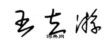 朱錫榮王立游草書個性簽名怎么寫