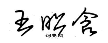 朱錫榮王昭含草書個性簽名怎么寫