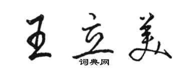 駱恆光王立美行書個性簽名怎么寫