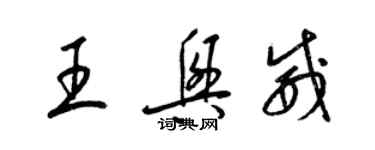 梁錦英王興威草書個性簽名怎么寫