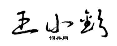 曾慶福王小欽草書個性簽名怎么寫