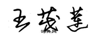 朱錫榮王茂蓮草書個性簽名怎么寫