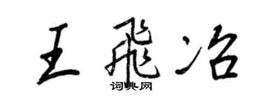 王正良王飛冶行書個性簽名怎么寫