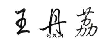 駱恆光王丹荔行書個性簽名怎么寫