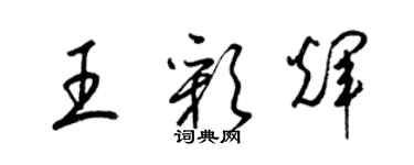 梁錦英王彩輝草書個性簽名怎么寫