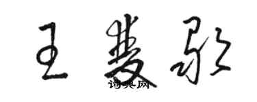 駱恆光王雙歌草書個性簽名怎么寫