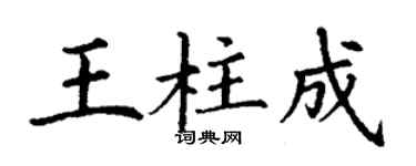 丁謙王柱成楷書個性簽名怎么寫