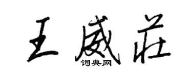 王正良王威莊行書個性簽名怎么寫