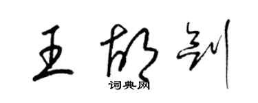 梁錦英王胡劍草書個性簽名怎么寫