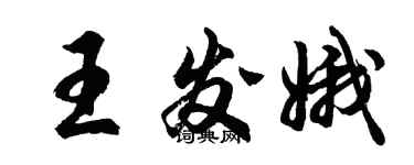 胡問遂王發娥行書個性簽名怎么寫