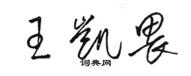 駱恆光王凱畏草書個性簽名怎么寫