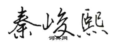 駱恆光秦峻熙行書個性簽名怎么寫