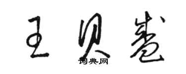 駱恆光王貝盛草書個性簽名怎么寫