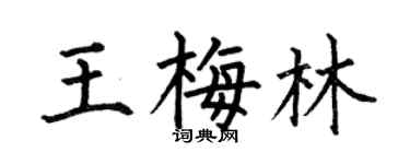 何伯昌王梅林楷書個性簽名怎么寫