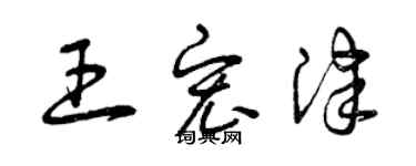 曾慶福王宏津草書個性簽名怎么寫