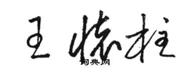 駱恆光王懷柱草書個性簽名怎么寫