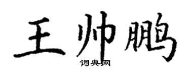 丁謙王帥鵬楷書個性簽名怎么寫