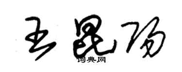 朱錫榮王昆陽草書個性簽名怎么寫