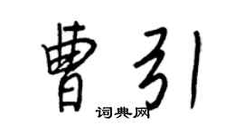 王正良曹引行書個性簽名怎么寫