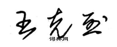 朱錫榮王克烈草書個性簽名怎么寫