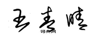 朱錫榮王青晴草書個性簽名怎么寫