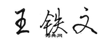 駱恆光王鐵文行書個性簽名怎么寫