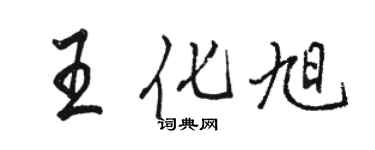 駱恆光王化旭行書個性簽名怎么寫