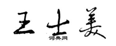 曾慶福王士美行書個性簽名怎么寫