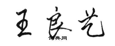 駱恆光王良藝行書個性簽名怎么寫