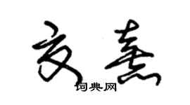 朱錫榮夏熹草書個性簽名怎么寫